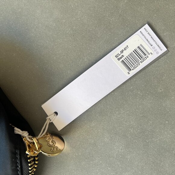 Stoney Clover Lane Large Pouch Black with TRAVEL Patches NWT - Picture 4 of 10